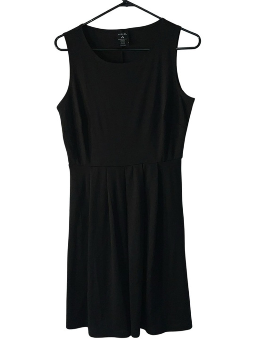 George Black Sleeveless Midi Dress with A-Line Skirt